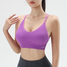 Yoga Outfit Women Cross Strap Sports Bras Push Up Sport Bra Clothing Brassiere Fitness Breathable Gym Backless Workout Top 2023