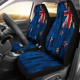 Car Seat Covers Zealand Grunge Flag Cover 1 Pack Of 2 Universal Front Protective