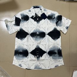 Luxury Designer Shirts Mens Fashion Geometric classic print black bowling shirt Hawaii Floral Casual Shirts Men Slim Fit Short Sleeve SHIR Teess
