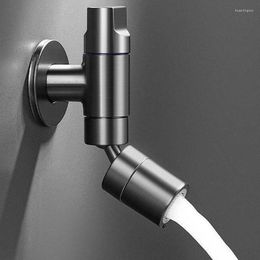 Bathroom Sink Faucets Brass Rotation Mop Faucet Single Cold Water Spout Tap Balcony In-wall Bibcock