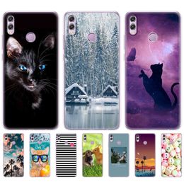 Silicone Case For Huawei Honour 8x Case 6.5 Inch Soft TPU Back Phone Cover Protect Shell Coque Bags Printing