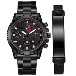 TPW Luxury Sport Watch For Man With Bracelet Luminous Hands Free Gift Box