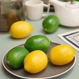 3pcs Artificial Lemons - Realistic Decorative Fake Plastic Ornamental Fruit artificial flower2370