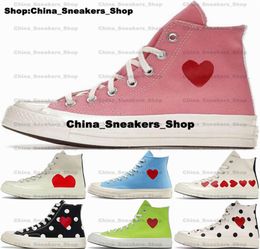 Sneakers Women Shoes Size 5 11 Mens Chucks Taylors All Star 70 Hi Casual Designer Running CDG Us5 Commes des Garcons PLAY Trainers Us 5 Midnight Blue Zapatos Green