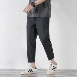 Men's Shorts Summer Cropped Trousers Thin Casual Sports Straight Solid Colour Loose Fashion Trend