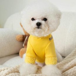 Dog Apparel Clothing Pet With Bear Canvas Crossbody Bag Super Soft Clothes Two-legged Plush Sweatshirt Supplies