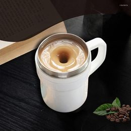 Mugs Automatic Self Stirring Mug Stainless Steel Thermal Cup Magnetic Heating Coffee Milk Mixing No Battery Required
