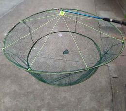 Fishing Accessories Scattered Foldable Drop Fishing Open Net Crayfish Catcher Casting Network Mesh for Fish Trap/Cage Prawn Bait Crab Shrimp Netting 230715