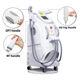 Multifunction ipl laser hair removal machine ipl skin rejuvenation machine 3 IN 1 Q Switched ND Yag Laser Tattoo Removal Skin Tightening Machine