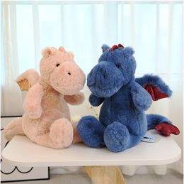 Wholesale 30cm cute sitting dinosaur plush toy super soft short plush pp cotton stuffed baby sleeping pillow dinosaur doll