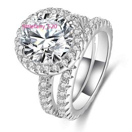 Pendant Necklaces High quality engagement wedding ring moissanite ring zirconia Jewellery 18k white gold