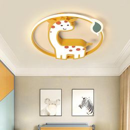 Ceiling Lights Led Cute Bedroom Light For Kids Room Nursery Baby Lighting Fixtures Animal Deer Children