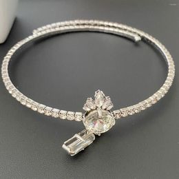 Choker Vintage Exquisite Fashion Crown Crystal Collar Necklace