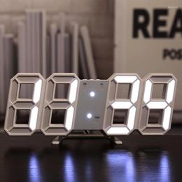 Table Clocks Creative And Minimalist Digital Clock Luminous Fashionable Wall Mounted Desktop LED Three-dimensional