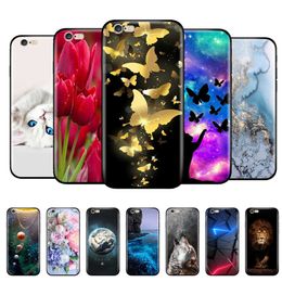 For Iphone 5s 5 S Se 2016 Case 4.0inch Silicon Soft TPU Back Phone Cover On Apple IPhone 6s 6 Plus Coque Bumper Black Tpu Case