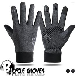 Cycling Gloves Outdoor Sports Thick Warm Windproof Breathable Silicone Non-slip Wear-resistant Touchscreen Ski Driving Climbing