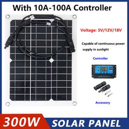 Other Electronics 15W-300W Flexible Solar Panel 12V Battery Charger Dual USB With 10A-60A Controller Solar Cells Power Bank for Phone Car Yacht RV 230715