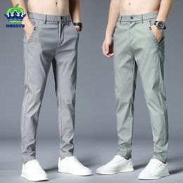 Men's Pants Summer Thin Casual Pants Men 4 Colors Classic Style Fashion Business Slim Fit Straight Cotton Solid Color Brand Trousers 38 230715