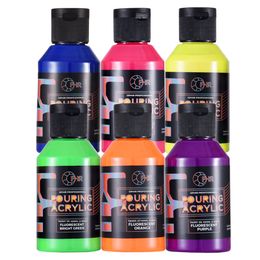 Nail Gel OPHIR 6 Colours Pigment Set Pouring Acrylic Paint Fluid Marbling Canvases for Artist DIY Drawing Art Supplies TA001 230715