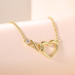 Pendant Necklaces Heart Charms Necklace For Women Korean Style Collar Choker Chain Gift Friends Girls Jewelry N450