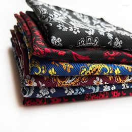 Bow Ties Fashion Men Cashew Paisley Pattern Man Chest Towel Four Squares Suit Pocket Multicolor Kerchief (25 25 Cm)