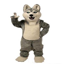 2019 Factory direct Fancy Grey Dog Husky Dog With The Appearance Of Wolf Mascot Costume Mascotte Adult Cartoon Character Part284K