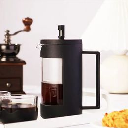 1pc 600ml Metal Filter Glass French Press Coffee Pot