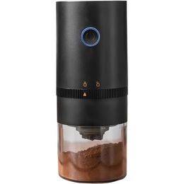 1PC Portable Electric Burr Coffee Grinder USB Rechargeable Small Coffee Bean Grinder With Multiple Grinding Settings Automatic Conical Burr Grinder French Press