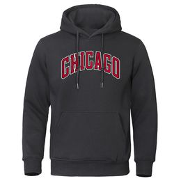 Chicago Basketball Uniform Street Printed Hoodie Men Personality Loose Clothing Pocket Pullover Hooded Soft Comfortable