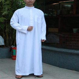 Saudi Arab Full Sleeve Abaya Islamic Clothing Men Long Robe Kaftan Muslim For Pakistan Pray Plus Size Jubba Thobe Ethnic208q