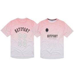 Trapstar High quality t shirt Summer short sleeve Football Jersey Loose Mesh Quick Dry Gradient Short Sleeve T-Shirt D2