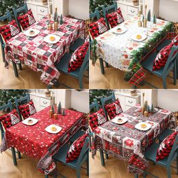 Table Cloth 150x180cm Christmas Rectangle Tablecloth Polyester Runner Party Waterproof Dining Navidad Year Decoration