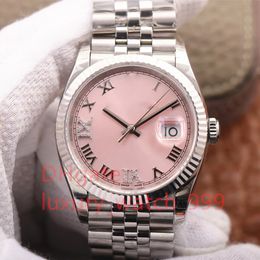 EW Factory 36mm PINK Diamond Dial Mens Automatic Cal.3235 Watch Men rose gold Steel Jubilee Bracelet Eta Date 126233 Flute Bezel Mechanical Watches