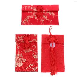 Tessuto per carta da regalo Busta rossa in stile cinese Anno Borsa per soldi Borsa Buste decorative Panno chic Pacchetto squisito Borsa da sposa
