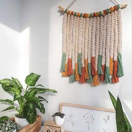 Ashtrays Nordic Home Decor Colourful Tassel Tapestry Bohemian Style Hand Woven Natural Branches Background Wall Decoration x0627