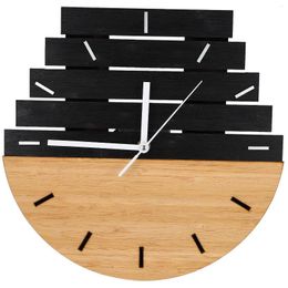 Wall Clocks Wooden Clock Modern Design Vintage Rustic Shabby Quiet Art Watch B