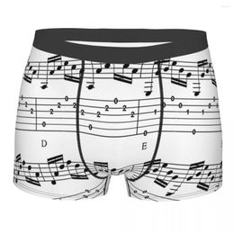 Underpants Music Notes Men Boxer Briefs Highly Breathable High Quality Print Shorts Birthday Gifts