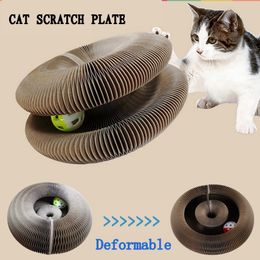 Cat Toys Magic organ cat scratch board cat toy with bell cat claw grinding cat climbing frame cat scratch toy 230715