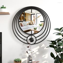 Wall Clocks Creative Clock With Mirror Metal Modern Design Mute Living Room Decorations Reloj De Pared Creativo