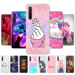 For Realme XT Case 6.4 Inch RMX1921 Painted Silicon Soft TPU Back Phone Cover OPPO RealmeXT Full 360 Protective Bumper Coque