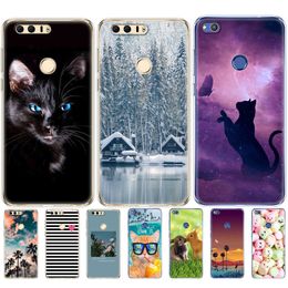 Cover Phone Case For Huawei Honour 8 Lite Soft Tpu Silicone Back 360 Full Protective Printing Clear Coque