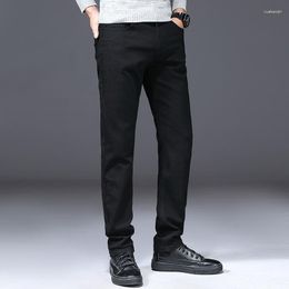 Men's Jeans DIMI Fashion Denim Slim Fit Jean Trousers Male Brand Pants Classic Advanced Stretch Black Style Business