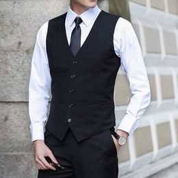 Men s Tank Tops Suit Vest Men Slim Fit Sleeveless Waistcoat Mens Formal Business Wedding Dress Vests Chaleco Hombre 230715