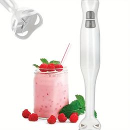 Electric Immersion Hand Blender(White),Mixer,Chopper,Powerful 180 Watt Ice Crushing 2-Speed Control One Hand Mixer,Removable Blending Stick For Easy Cleaning.