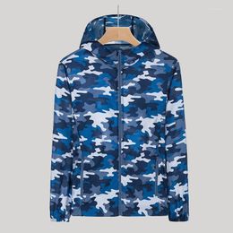 Men's Jackets Summer Jacket Quick Dry UV Resistant Ultra-thin Camping Camouflage Skin Clothing Windbreaker Hiking C1