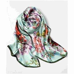 Beautiful ladies silk scarf designer fashion silk shawl turban women professional new design Pashmina222H