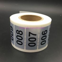 Adhesive Stickers 1000 labels 1 to 1000 Uninterrupted Number Stickers Waterproof Black Letters 230715