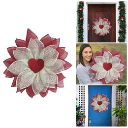 Decorative Flowers Summer Door Wreaths Valentine's Day Pearl Wreath Creative Couple Anniversary Decoration Love Fall Welcome