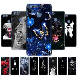 Mobile Phone Bag Case For Huawei Honour 7X Soft TPU Silicon Back Cover Full 360 Protective Shell Coque