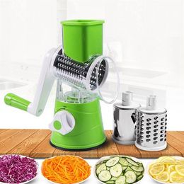 Multi-function Vegetable Cutter Graters Slicer Kitchen Vegetable Fruit Tools Round Mandoline Slicer Potato Cheese Shredders Tool 2291m